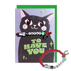 Doppelkarte* Lucky To Have You. 2 in 1: Karte mit Armband! Doppelkarte* Lucky To Have You. 2 in 1: Karte mit Armband!
